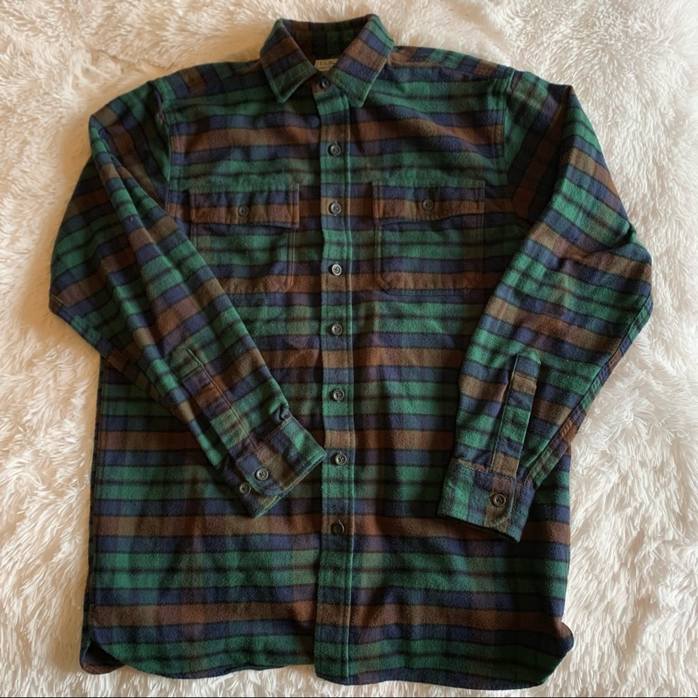 LL Bean Traditional Fit Button Down Flannel Shirt